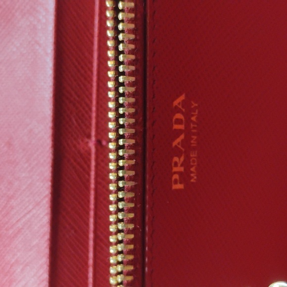 Prada Saffiano Leather Metal Bar Flap Continental Wallet W/Cardholder - Picture 10 of 13